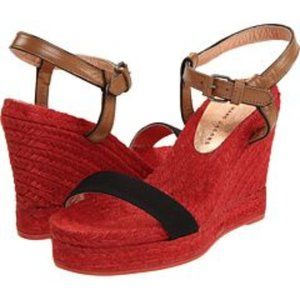 Marc By Marc Jacobs Espadrille Wedge in Red/Black